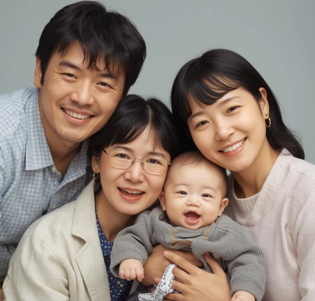 パパママ祖母に赤ちゃん